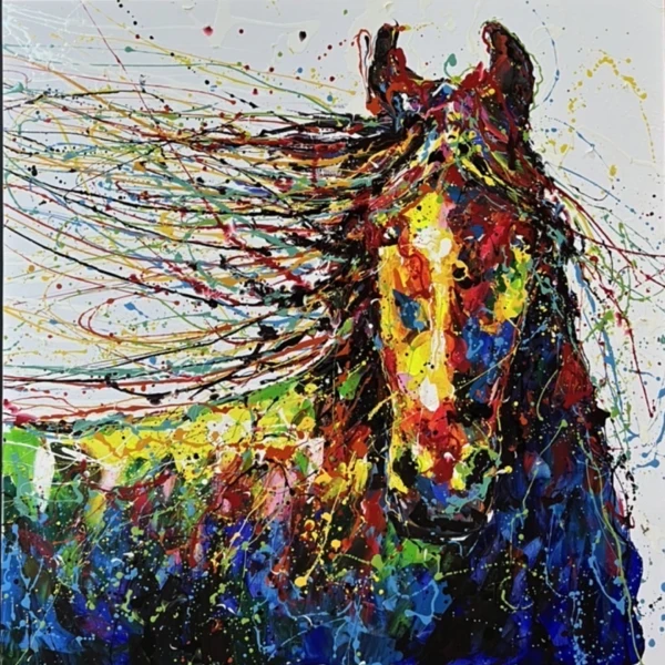 Acrylic and Oil on canvas ,Size 120x120 cm